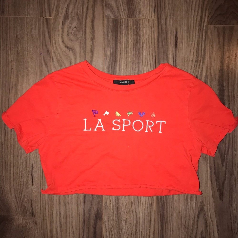 Forever 21 LA sport super cropped top -Size medium